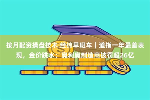 按月配资操盘技术 经纬早班车｜道指一年最差表现，金价跳水；奥利奥制造商被罚超26亿