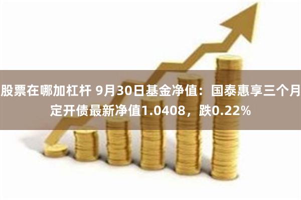 股票在哪加杠杆 9月30日基金净值：国泰惠享三个月定开债最新净值1.0408，跌0.22%