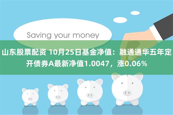 山东股票配资 10月25日基金净值：融通通华五年定开债券A最新净值1.0047，涨0.06%